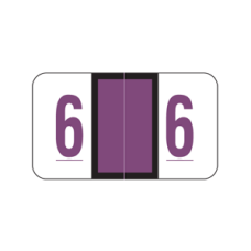 3506-6 | Purple #6 Labels  POS 3500 Series Size 15/16H x 1-5/8W Laminated 500/Box