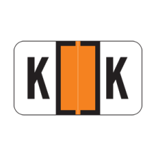 51411 | Dk. Orange K Labels Safeguard 51400 Series, Size 15/16H x 1-5/8W, 500/box