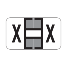 51425 | Gray X Labels Safeguard 51400 Series, Size 15/16H x 1-5/8W, 500/box