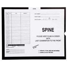 68955 | Spine, Black, Category Insert Jackets, Open End, 250/bx