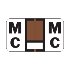 7122-MC | Brown/White MC Jeter 7100 225/Pack Laminated 1-5/8W x 15/16H