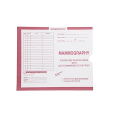 11939 | Mammography, Pink, Category Insert Jackets, Open End, 250/bx