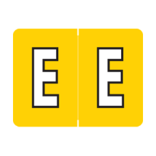 8720-E | Yellow E Labels Datafile 8270 Series Size 15/16H x 1-1/4W Laminated 500/Box 