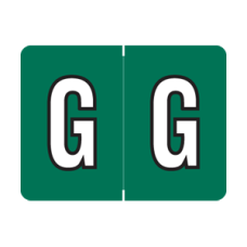 8720-G | Dark Green G Labels Datafile 8270 Series Size 15/16H x 1-1/4W Laminated 500/Box 