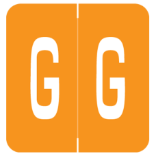 VRPK-G | Orange G Labels VRE/GBS 8848 Series Size 1.3H x 1-1/4W Laminated 200/Pack