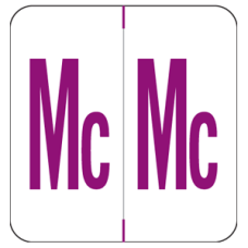 VRPK-MC | Wht/Purple Mc Labels VRE/GBS 8848. Size 1.3H x 1-1/4W Laminated 200/Pack