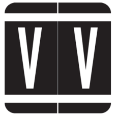 VRPK-V | Black V Labels VRE/GBS 8848 Series Size 1.3H x 1-1/4W Laminated 200/Pack