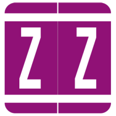 8850-Z | Purple Z Labels GBS 8850 Size 1.3H x 1-1/4W Laminated 250/Box