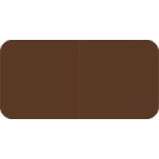 9527 | Brown Solid Labels Match Jeter 9500 Size 3/4H x 1-1/2W Laminated 500/Box 