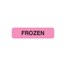 Frozen Labels for Laboratory use. Fluorescent Pink Black Print 5/16 X 1-1/4, 250/box.