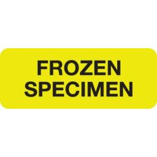 Frozen Speciman Labels for Laboratory use. Fluorescent Yellow Black Print 7/8 x 2-1/4, 250/box. 