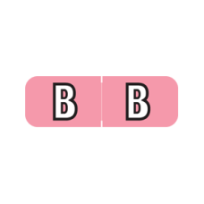 ABAM-B | Pink B Labels Barkley FABAM Size 1/2H x 1-1/2W Laminated 500/Box