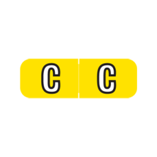 ABAM-C | Yellow C Labels Barkley FABAM Size 1/2H x 1-1/2W Laminated 500/Box