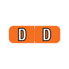 ABAM-D | Orange D Labels Barkley FABAM Size 1/2H x 1-1/2W Laminated 500/Box