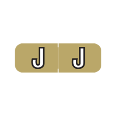 ABAM-J | Gold J Labels Barkley FABAM Size 1/2H x 1-1/2W Laminated 500/Box