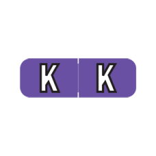 ABAM-K | Purple K Labels Barkley FABAM Size 1/2H x 1-1/2W Laminated 500/Box