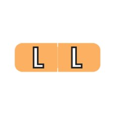ABAM-L | Lt. Orange L Labels Barkley FABAM Size 1/2H x 1-1/2W Laminated 500/Box