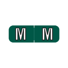 ABAM-M | Green M Labels Barkley FABAM Size 1/2H x 1-1/2W Laminated 500/Box