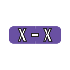 ABAM-X | Purple X Labels Barkley FABAM Size 1/2H x 1-1/2W Laminated 500/Box