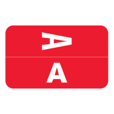 ACC-A | Smead 67101 Red A Alpha Labels Size 1-5/8H x 1W 250/Box