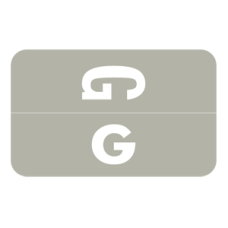 ACC-G | Smead 67107 Gray G Alpha Labels Size 1-5/8H x 1W 250/Box