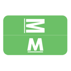 ACC-M | Smead 67113 Light Green M Alpha Labels Size 1-5/8H x 1W 250/Box