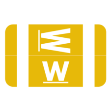 ACC-W | Smead 67123 Yellow W Alpha Labels Size 1-5/8H x 1W 250/Box