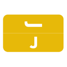 ACCS-J | Smead 67180 Yellow J Alpha Labels Size 1-5/8H x 1W 100/Pack