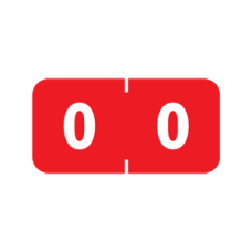 AMSN-0 | Red #0 Ames Color File 3/4H x 1-1/2W Laminated 1000/Box