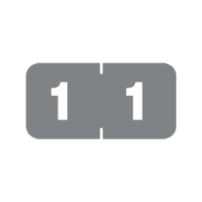 AMSN-1 | Gray #1 Ames Color File 3/4H x 1-1/2W Laminated 1000/Box