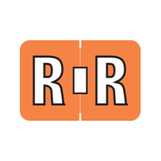 ARAM-R | Burnt Orange R  Amerifile Alpha Labels