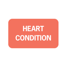 ARD1328 - HEART CONDITION -  Fluorescent Red/Bk Print