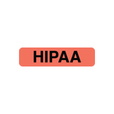 ARD3828 - HIPAA - Fluorescent Red Label With Black Print