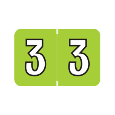 ARNM-3 | Green 3  Amerifile Numeric Labels