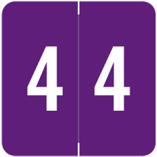 AVN-4 | Purple #4 Labels Acme Visible Numeric Series Size 1-1/2H x 1-1/2W 500/Box