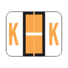 BCCR-K | Smead 67081 Light Orange K Alpha Labels Size 1-1/4W x 1H 500/Box