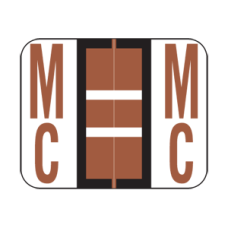 BCCS-MC | Smead 67027 Brown Mc Alpha Labels Size 1-1/4W x 1H 120/Pack