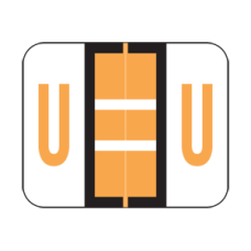 BCCR-U | Smead 67091 Light Orange U Alpha Labels Size 1-1/4W x 1H 500/Box