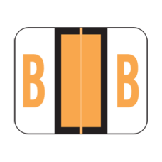 BCCS-B | Smead 67002 Light Orange B Alpha Labels Size 1-1/4W x 1H 120/Pack