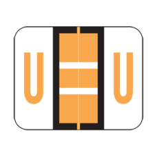 BCCS-U | Smead 67021 Light Orange U Alpha Labels Size 1-1/4W x 1H 120/Pack