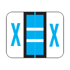 BCCS-X | Smead 67024 Blue X Alpha Labels Size 1-1/4W x 1H 120/Pack