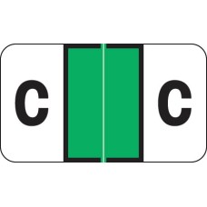 Lt Green C Control-O-Fax Alpha Label 225/Pack Laminated 1-5/8W x 15/16H