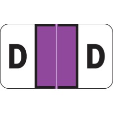 Purple D Control-O-Fax Alpha Label 225/Pack Laminated 1-5/8W x 15/16H