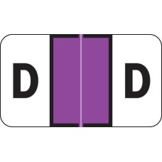 Purple D Control-O-Fax Alpha Label 225/Pack Laminated 1-5/8W x 15/16H