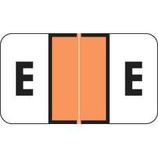 Dk Orange E Control-O-Fax Alpha Label 225/Pack Laminated 1-5/8W x 15/16H