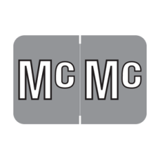 CJTA-MC | Grey Mc Colwell Jewel Tone Size 1H x 1-1/2W Laminated 500/Box