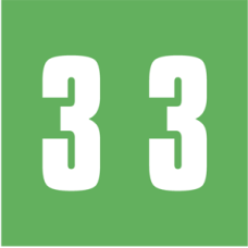 CL2300-3 | Green #3 Labels IFC / AFV Numeric Labels CL2300 Series
