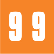 CL2300-9 | Orange #9 Labels IFC / AFV Numeric Labels CL2300 Series