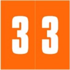 CL3115-3 | Orange #3 CL3100 Series Size 1-7/8H x 1-7/8W Laminated 500/Box