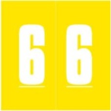 CL3130-6 | Yellow #6 CL3100 Series Size 1-7/8H x 1-7/8W Laminated 500/Box